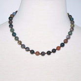 FBT - Indian Agate Multicolor Beaded Necklace - FashionByTeresa